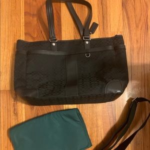 Mini Coach signature diaper bag